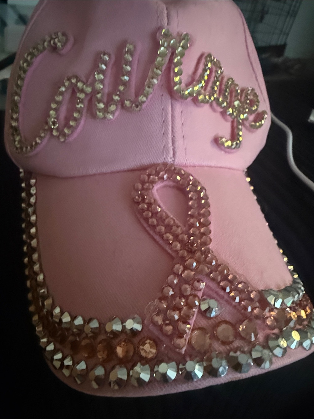 Hatch Pink Rhinestone ‘Chillin’ Cap with Ribbon Accent